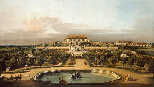 Bernardo Bellotto Das kaiserliche Lustschlob Schlobhof, Gartenseite